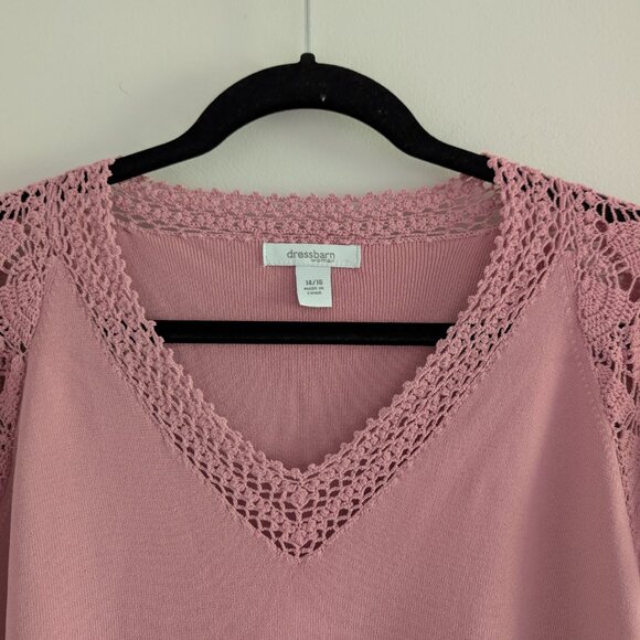 Dress Barn knit detail top - Picture 3 of 7